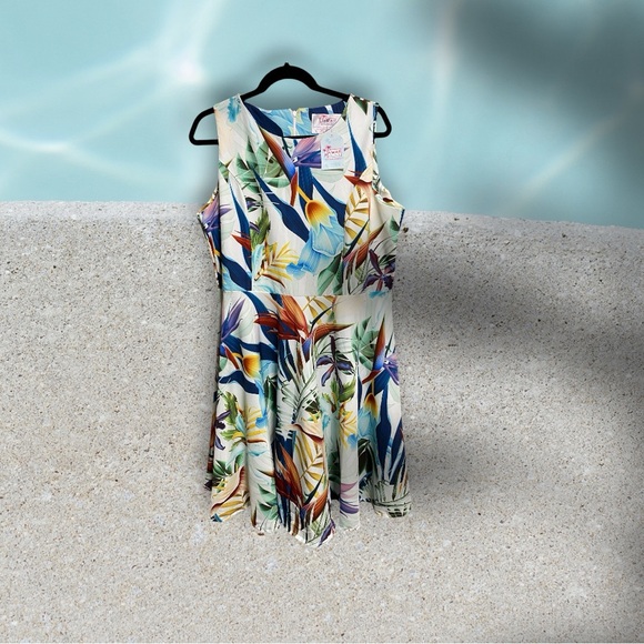 Hawaii Women's Vintage Fit and Flare Dress in Lost in Paradise - SIZE XL - NWT - Picture 1 of 9